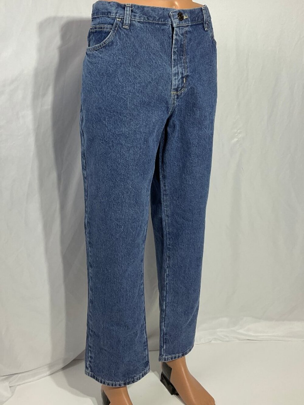 Lee Sz 16 Short Relaxed Straight Leg Jeans Womens Denim 30518